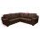 Amy Faux Leather Corner Sofa in Brown 3