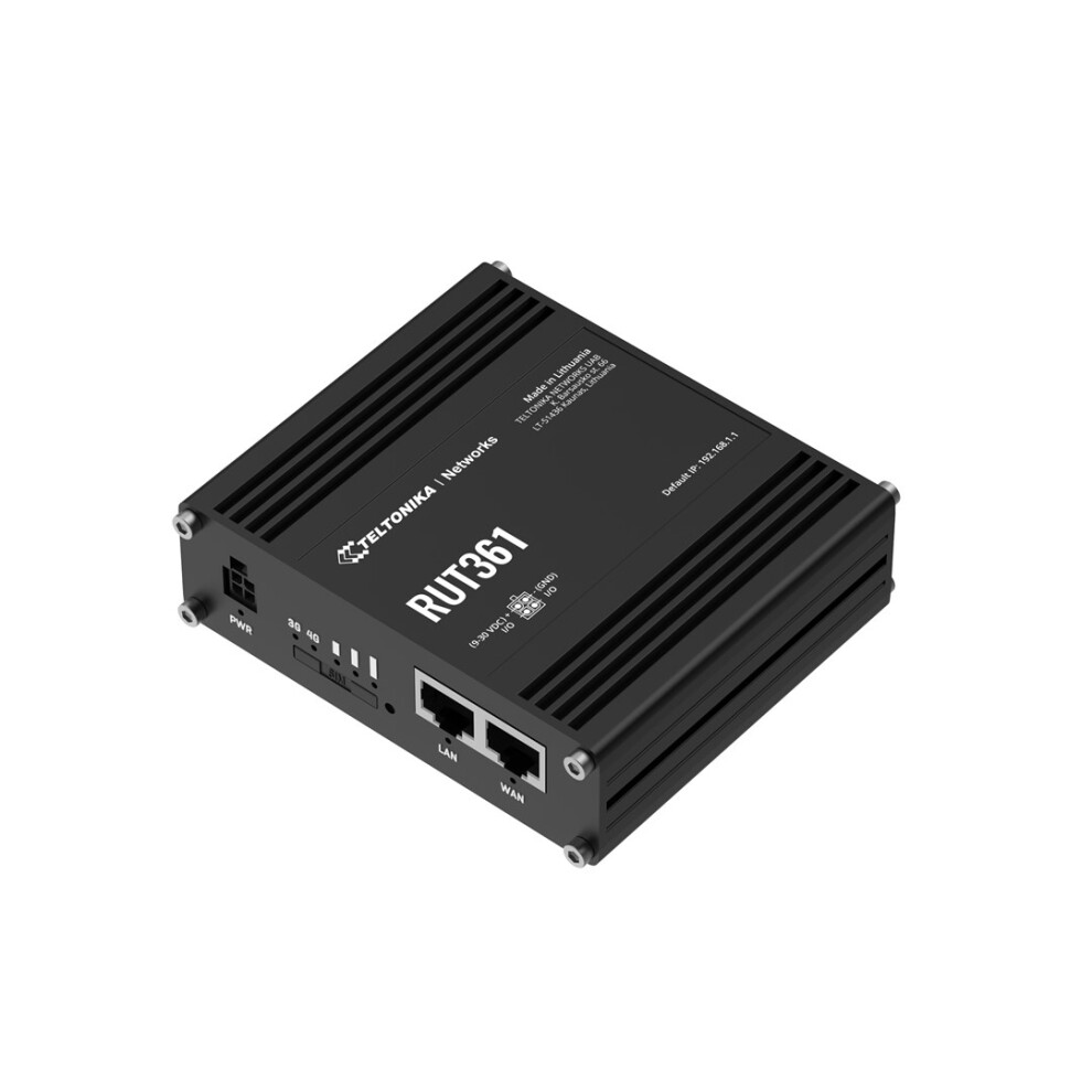 Teltonika Industrial 4G Lte Router Rut361 Cat 6 Lte, Wifi 4, 2X Rj45 100Mb/S, Ip30 4779051840793