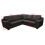 Amy Faux Leather Corner Sofa in Black 2