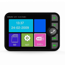DAB+-Autoempfänger Bluetooth-kompatibel, FM-Transmitter, AUX-Ausgang, MP3-Speicher, Antenne – Stereo-Digitalradio im Fahrzeug