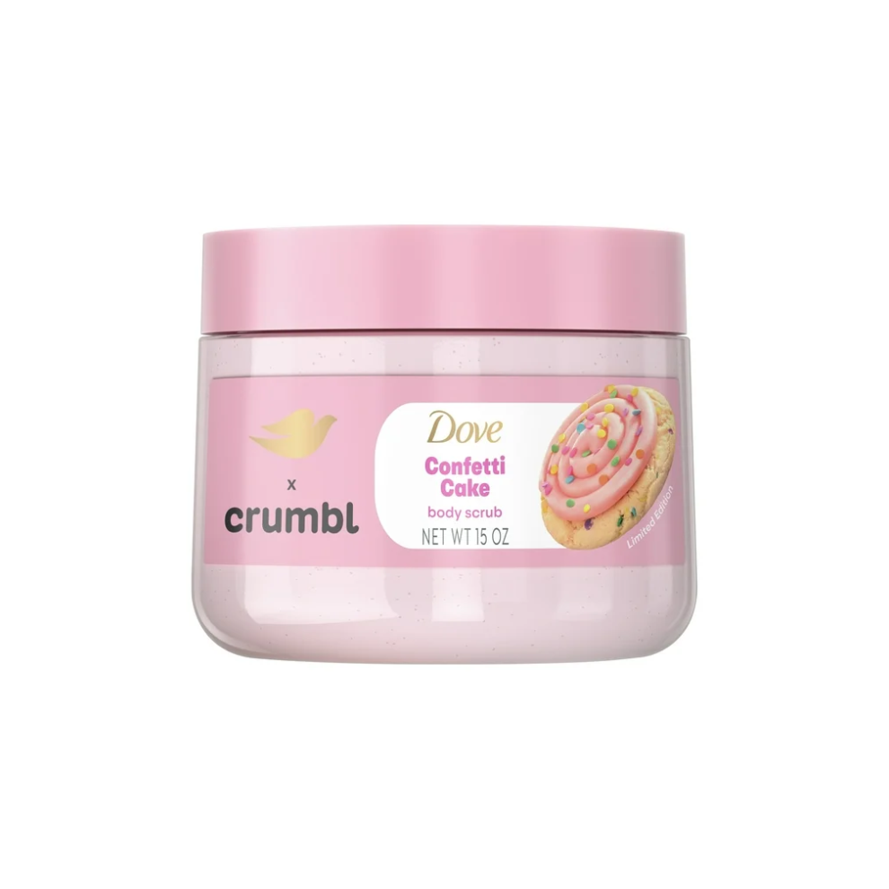 Dove Crumbl Exfoliating Body Scrub Confetti Cake, 15 Oz