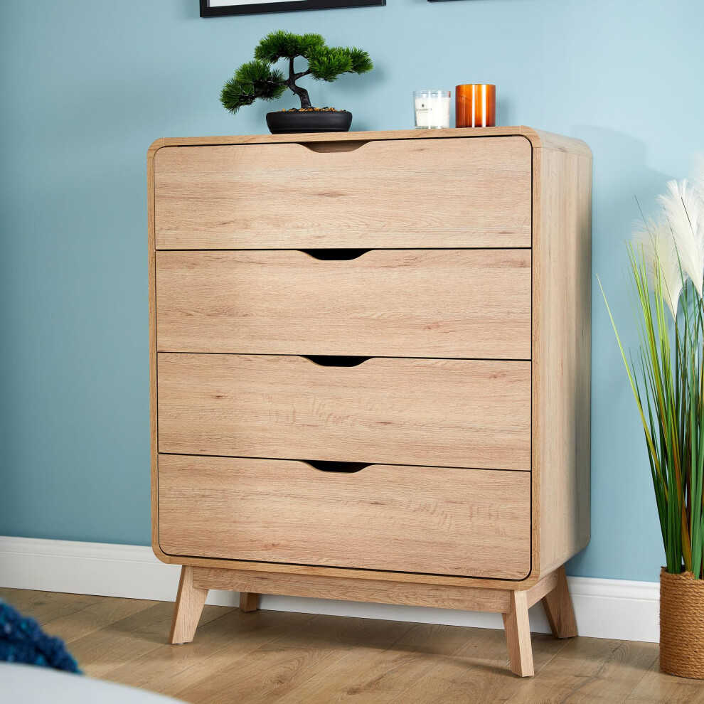 (Brown - 4 Drawers) Chest of 4/5/6 Drawers Clothing Storage Organiser