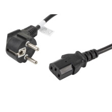 Lanberg CEE 7/7 -> IEC 320 C13 strømkabel 1,8m VDE sort