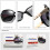 (C3 Black Grey-Oversized)Women's Luxury Gradient Oversized Sunglasses Women Polarized Square Vintage 7