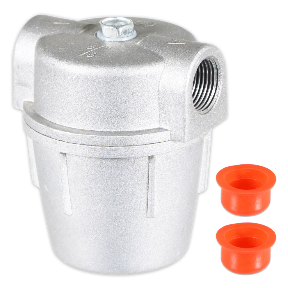 Boiler Filter 3/8" Aluminium Inline Central Heating Oil Fired Fuel Strainer Bowl
