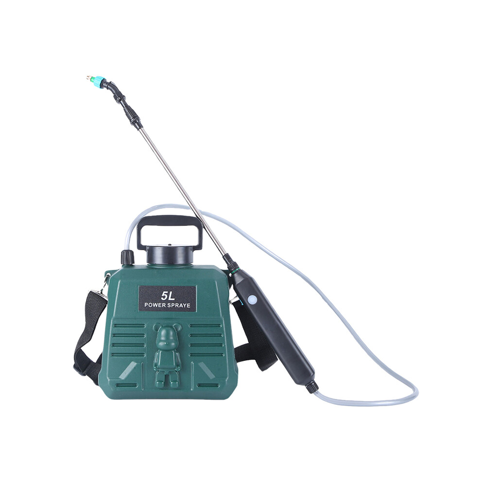 (Vert) Pulvérisateur de jardin électrique 5 L à piles, désherbant électrique rechargeable, irrigation