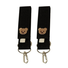 (Orso nero) 2 ganci per passeggino per appendere borse per la mamma Clip per passeggino Gancio per borsa