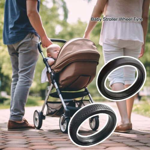(14,5 cm-A) Καουτσούκ παιδικό καρότσι με τροχό ελαστικού καροτσιού 2