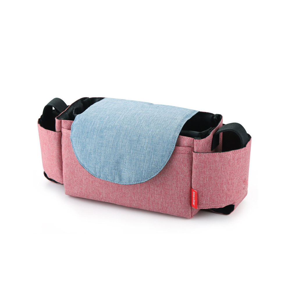 (21x12x12cmTI408) Sac de poussette Organisateur de landau Accessoires pour bébé Porte-gobelet Housse