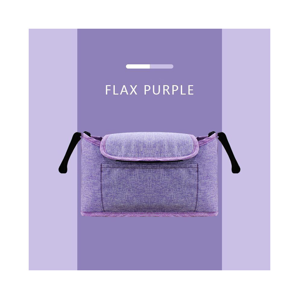 (30 x 12 x 17 cm Noir) Sac de poussette Organisateur de landau Accessoires pour bébé Porte-gobelet Housse
