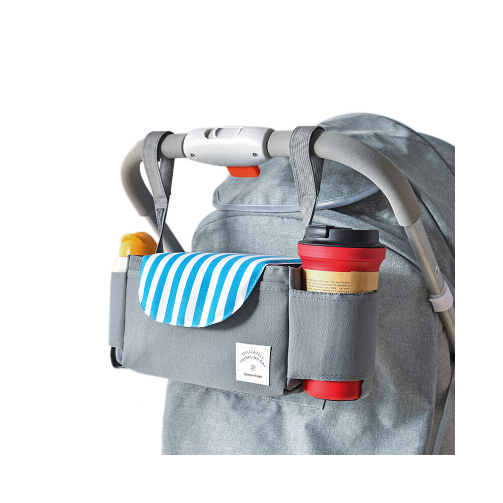 (35x13x13cmTI112) Sac de poussette Organisateur de landau Accessoires pour bébé Porte-gobelet Housse