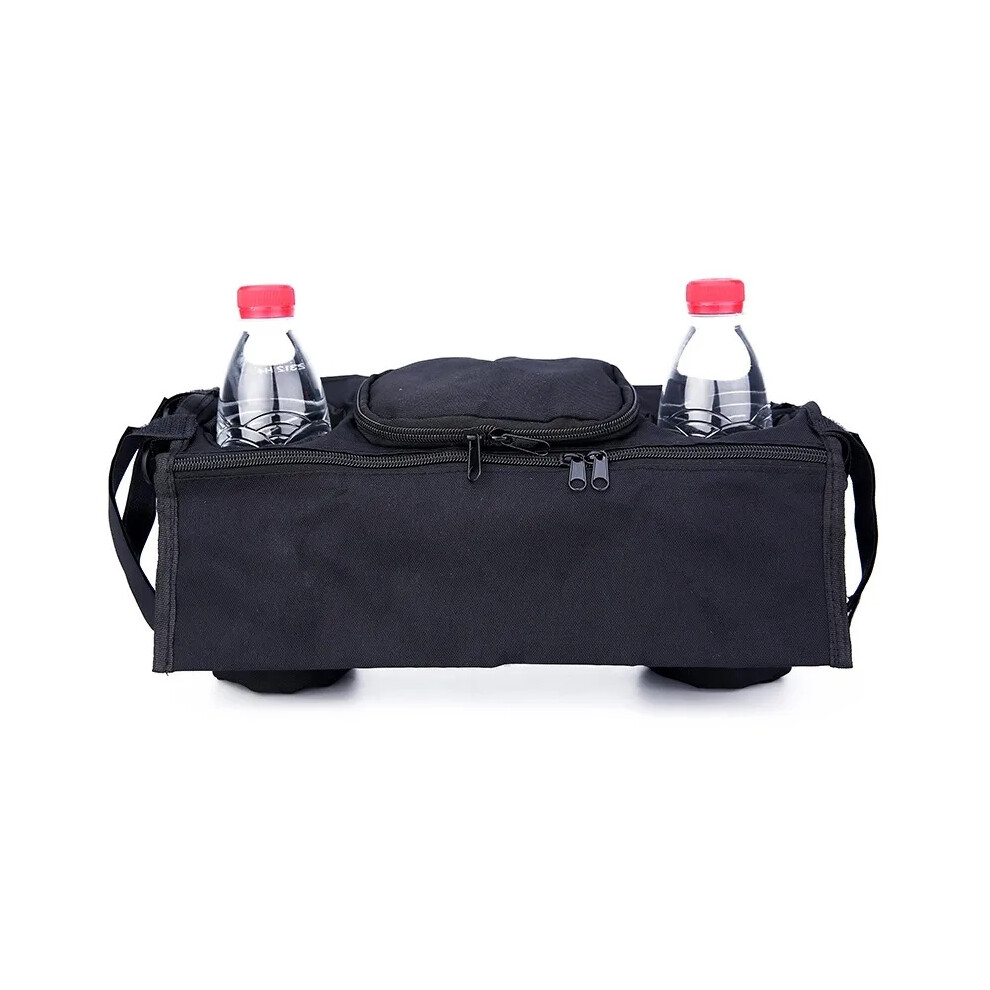 (noir) Organisateur d'accessoires de poussette pour bébé, porte-biberon, porte-gobelet, sac suspendu