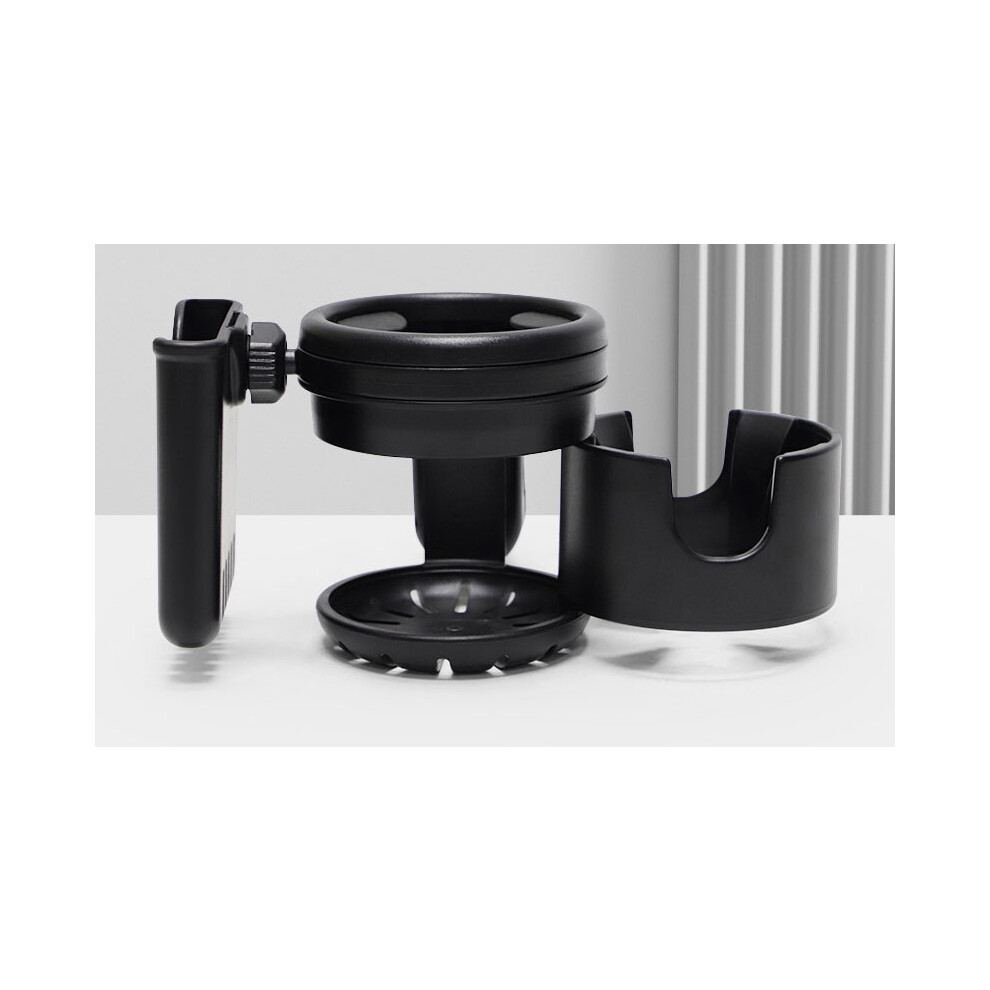 (3 en 1 noir) Accessoires pour poussette bébé Porte-gobelet à café Tricycle universel Landau Bouteille