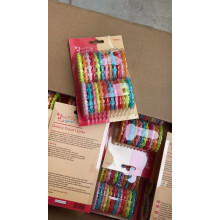 (A)24pcs Baby Stroller Rainbow Loop Hook Silicone Food Grade Dental Rubber Ring Hand Grip Connecting Ring Stroller Accessoris