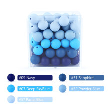 (CJ Set)20pcs 12mm Silicone Baby Beads Round Teether Teething Beads DIY Pacifier Chain Necklace Pendant Toys BPA Free Baby Accessories