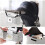 (Μαύρο) Baby Stroller Organizer Τσάντα Mummy Diaper Bag Hook Βρεφικό καροτσάκι 2