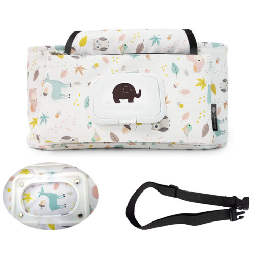 (Μαύρο) Baby Stroller Organizer Τσάντα Mummy Diaper Bag Hook Βρεφικό καροτσάκι 2