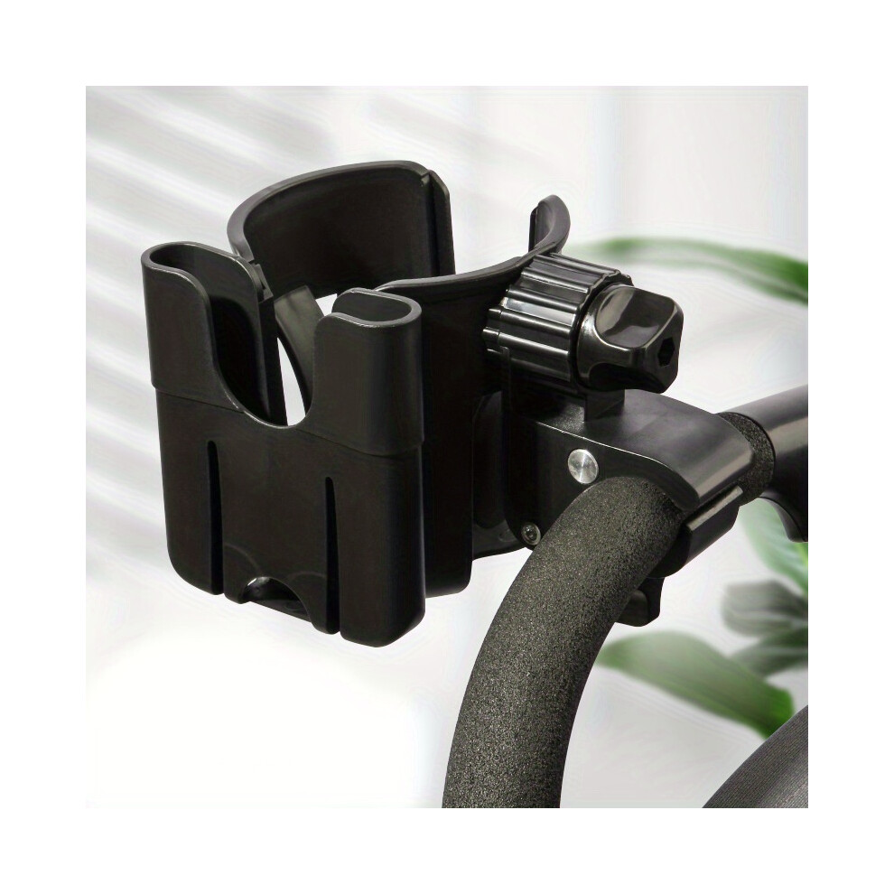 (Noir) Porte-gobelet universel 2 en 1 pour poussette avec support de téléphone, porte-bouteille universel