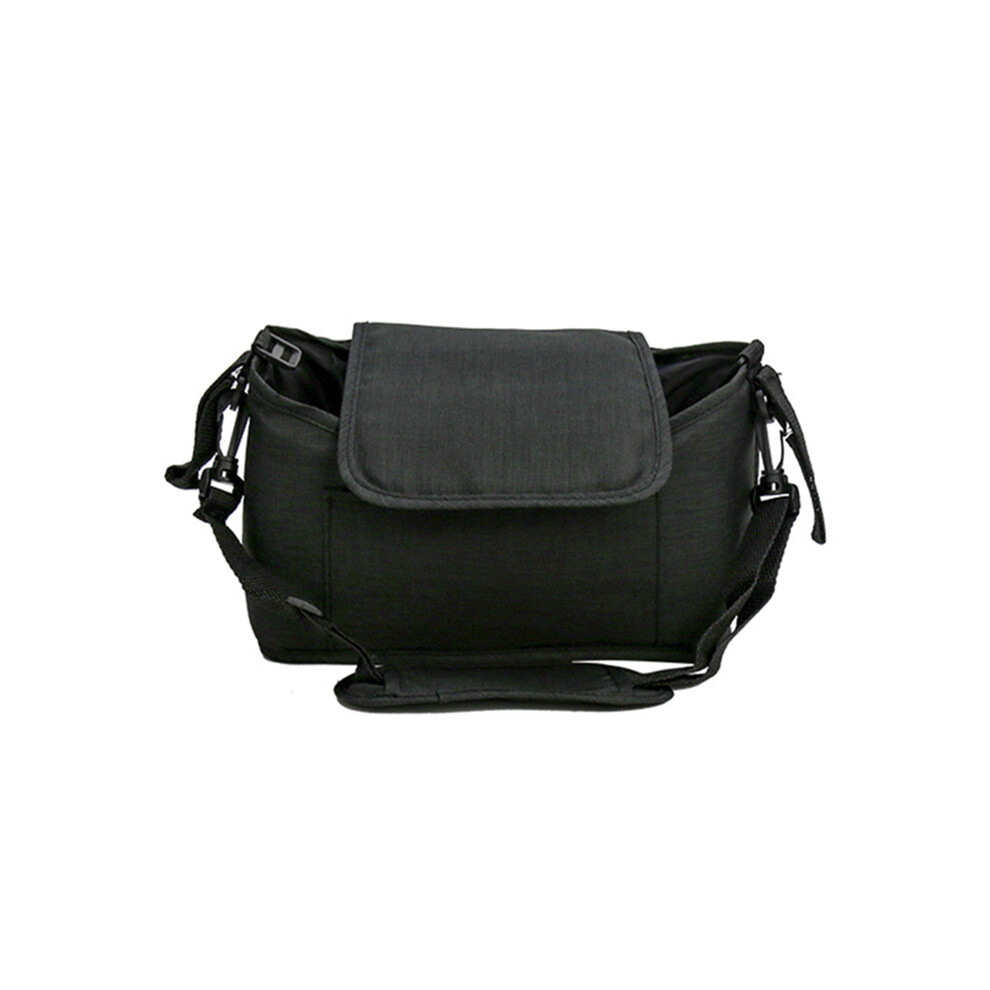 (Noir) Sac de poussette Organisateur de poussette Accessoires de poussette pour bébé Porte-gobelet de