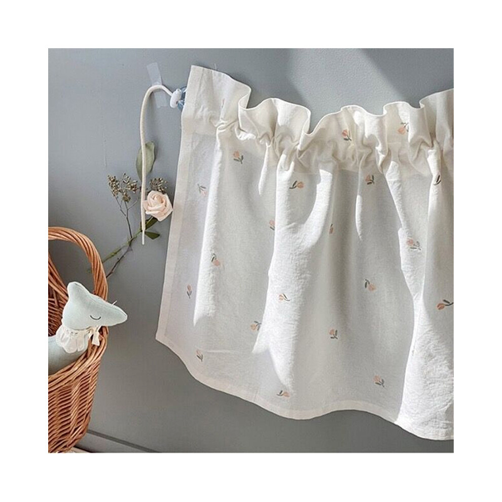 (tulipe) Kawaii Cartoon bébé voiture rideau brodé enfants protection solaire pare-soleil fenêtre rideau