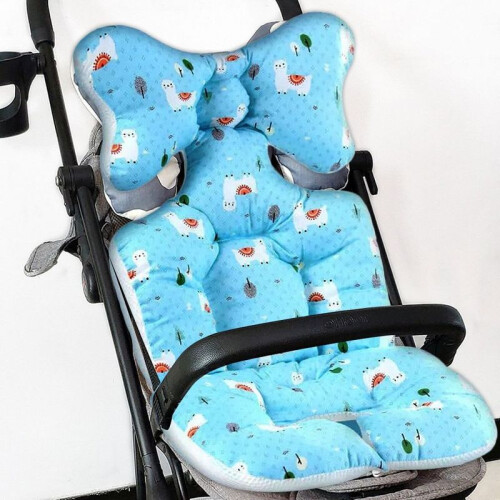 (F) Coussin de siège de poussette pour bébé Coussin de siège auto pour bébé Coussin de siège en coton 2