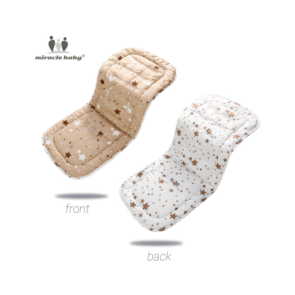 (étoiles blanches) Coussin de poussette confortable en coton pour bébé Coussin de siège doux pour enfant