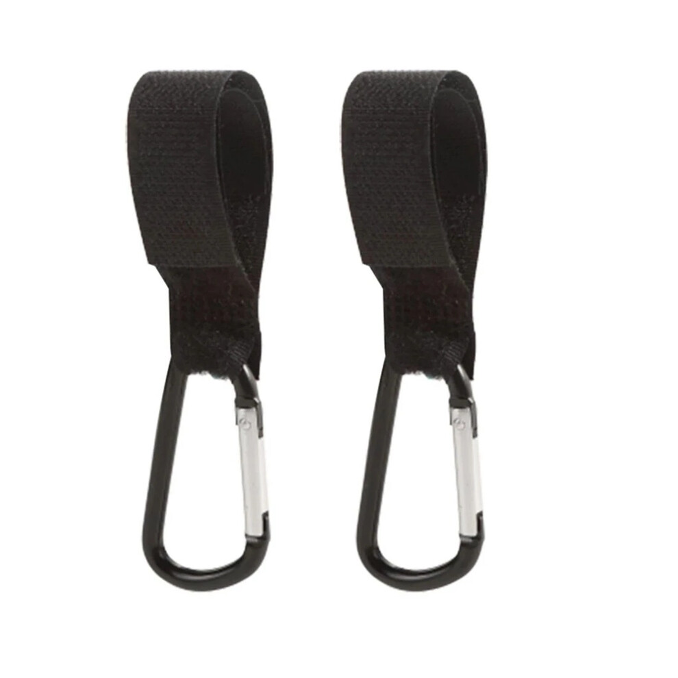 (Noir) 2 crochets pour poussette de bébé, crochets de courses, accessoires de poussette multi-usages,