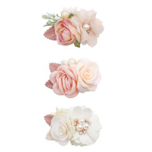 (Set da 002-3 pezzi) Accessori per neonati Forcine per capelli Princess Flower per copricapo imitazione