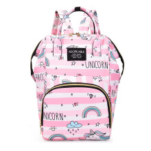 (Unicorno rosa) Borsa per appendere il passeggino dei cartoni animati Borsa per riporre i pannolini