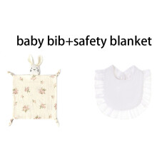 (No personalizzato-2 pezzi F) 2 pezzi/set mussola personalizzata con nome del bambino per accessori