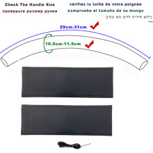 (30 cm nero 2 pezzi) Fai da te personalizzato Passeggini Bracciolo Maniglia Custodia in pelle Cover