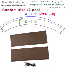 (marrone personalizzato 2pz) Custodia in pelle con maniglia per bracciolo per passeggini personalizzati