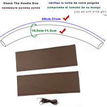 (30 cm Marrone 2 pezzi) Fai da te personalizzato Passeggini Bracciolo Maniglia Custodia in pelle Cover