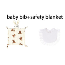 (No personalizzato-2 pezzi C) 2 pezzi/set mussola con nome bambino personalizzato per accessori per