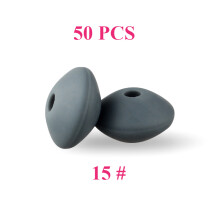 (15)50 pezzi perline in silicone per bambini 12mm perline di lenticchie per uso alimentare collana con
