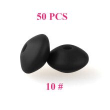 (10)50 pezzi perline in silicone per bambini 12mm perline di lenticchie per uso alimentare collana con