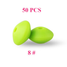 (8) 50 pezzi perline in silicone per bambini 12mm perline di lenticchie per uso alimentare collana con