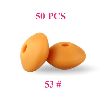 (53)50 pezzi perline in silicone per bambini 12mm perline di lenticchie per uso alimentare collana con