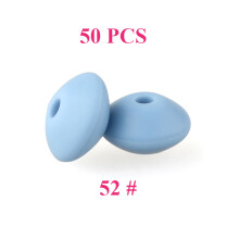 (52)50 pezzi perline in silicone per bambini 12mm perline di lenticchie per uso alimentare collana con