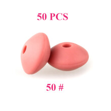 (50)50 pezzi perline in silicone per bambini 12mm perline di lenticchie per uso alimentare collana con