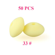 (33)50 pezzi perline in silicone per bambini 12mm perline di lenticchie per uso alimentare collana con