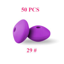 50 pezzi perline in silicone per bambini 12mm perline di lenticchie per uso alimentare collana con clip