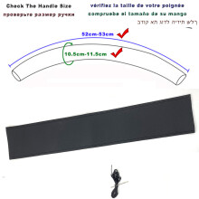 (53 cm nero) Fai da te personalizzato Passeggini Bracciolo Maniglia Custodia in pelle Cover per Bugaboo