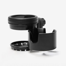 (Nero) Portabicchieri 2 in1 per passeggino Portabiberon universale doppio caffè per motocicletta da