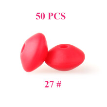 (27)50 pezzi perline in silicone per bambini 12mm perline di lenticchie per uso alimentare collana con