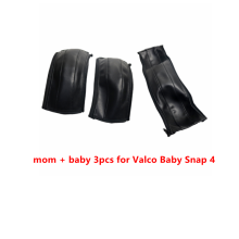 (mombaby 3 pezzi nero) Nuove coperture protettive con manico in pelle adatte per Valco Baby Snap 4 passeggino