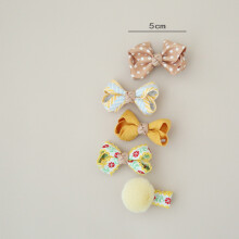 (Albicocca) 5 pezzi/lotto copricapo per bambini accessori per capelli per bambini fiocchi per ragazze