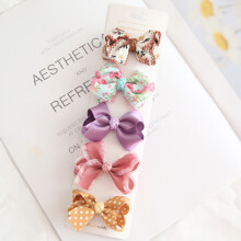 (Arancione) 5 pezzi/lotto copricapo per bambini accessori per capelli per bambini fiocchi per ragazze