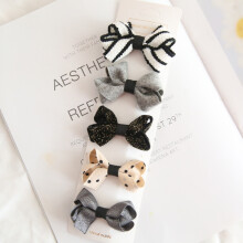 (BIANCO) 5 pezzi/lotto copricapo per bambini accessori per capelli per bambini fiocchi per ragazze tutto