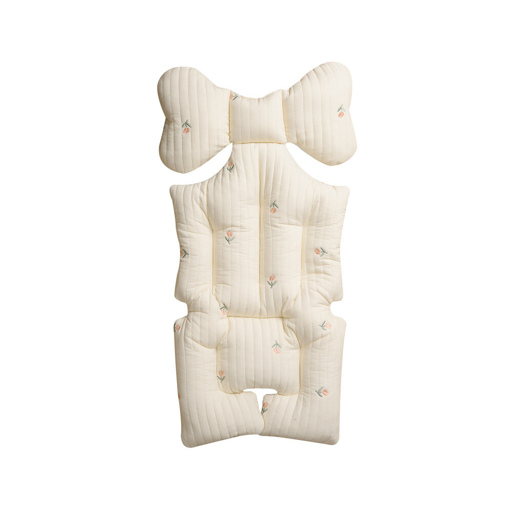(Tulipes) Coussins de siège de poussette pour bébé chauds d'automne et d'hiver en coton épaissi siège